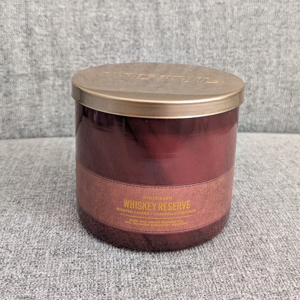 Whiskey Reserve Scented Candle - Brown and Gold